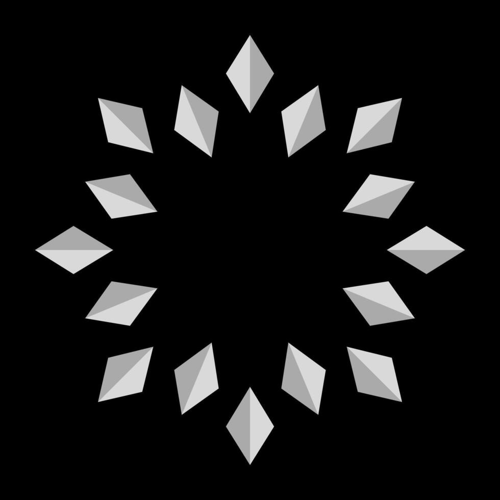 Abstract Frame Silver Star Circle Frame Illustration Design. EPS 10. vector