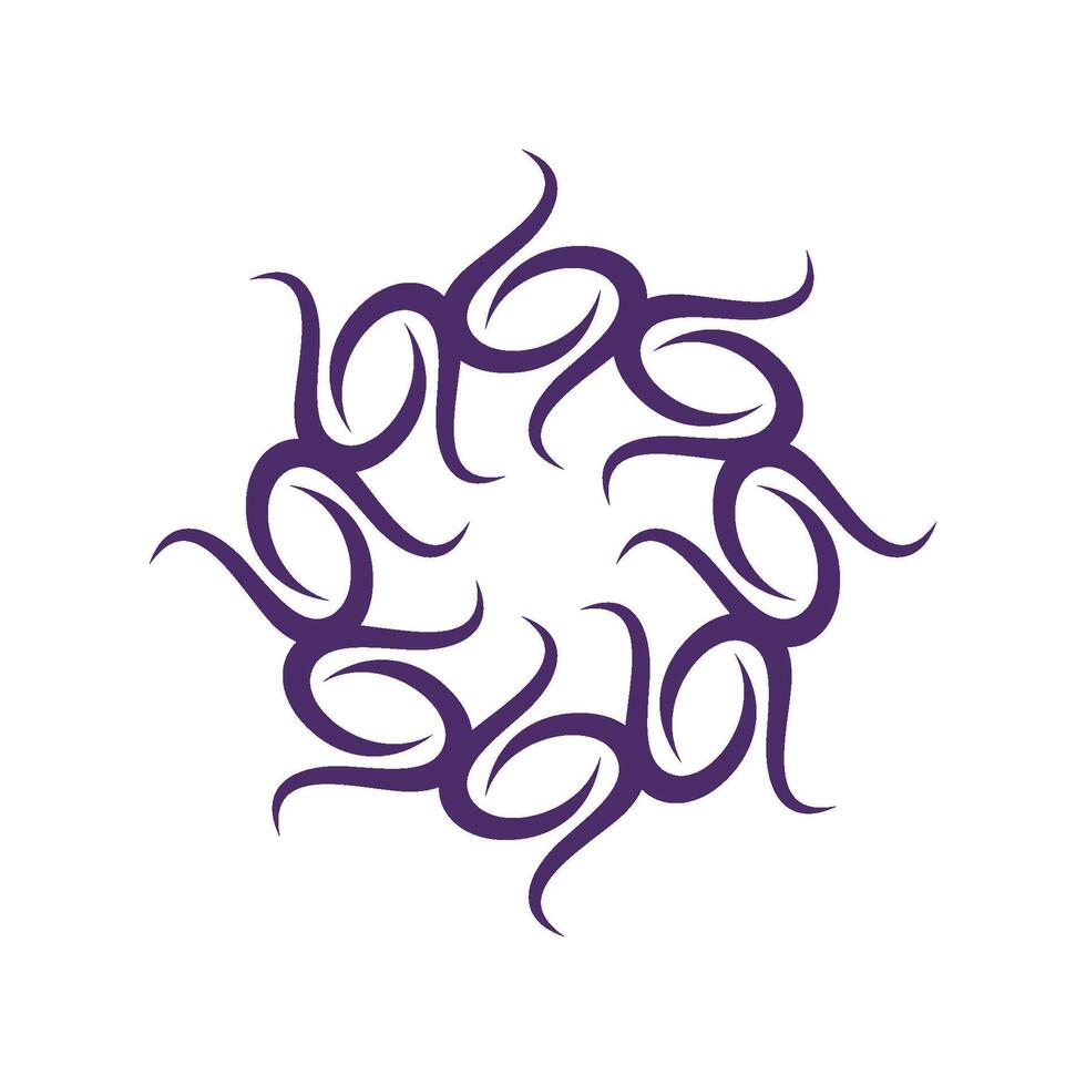 Ornamental Swirl Flower Logo Template Illustration Design. EPS 10. vector