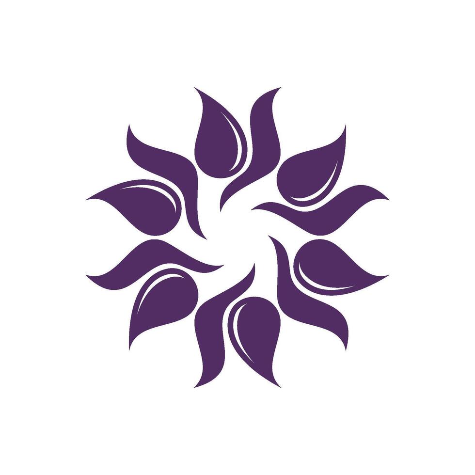 Purple Blossom Flower Logo Template Illustration Design. EPS 10. vector
