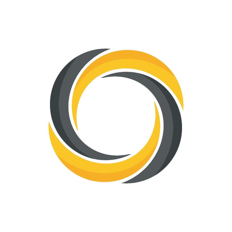 Two Colors Shutter Lens Logo Template Illustration Design. EPS 10. vector