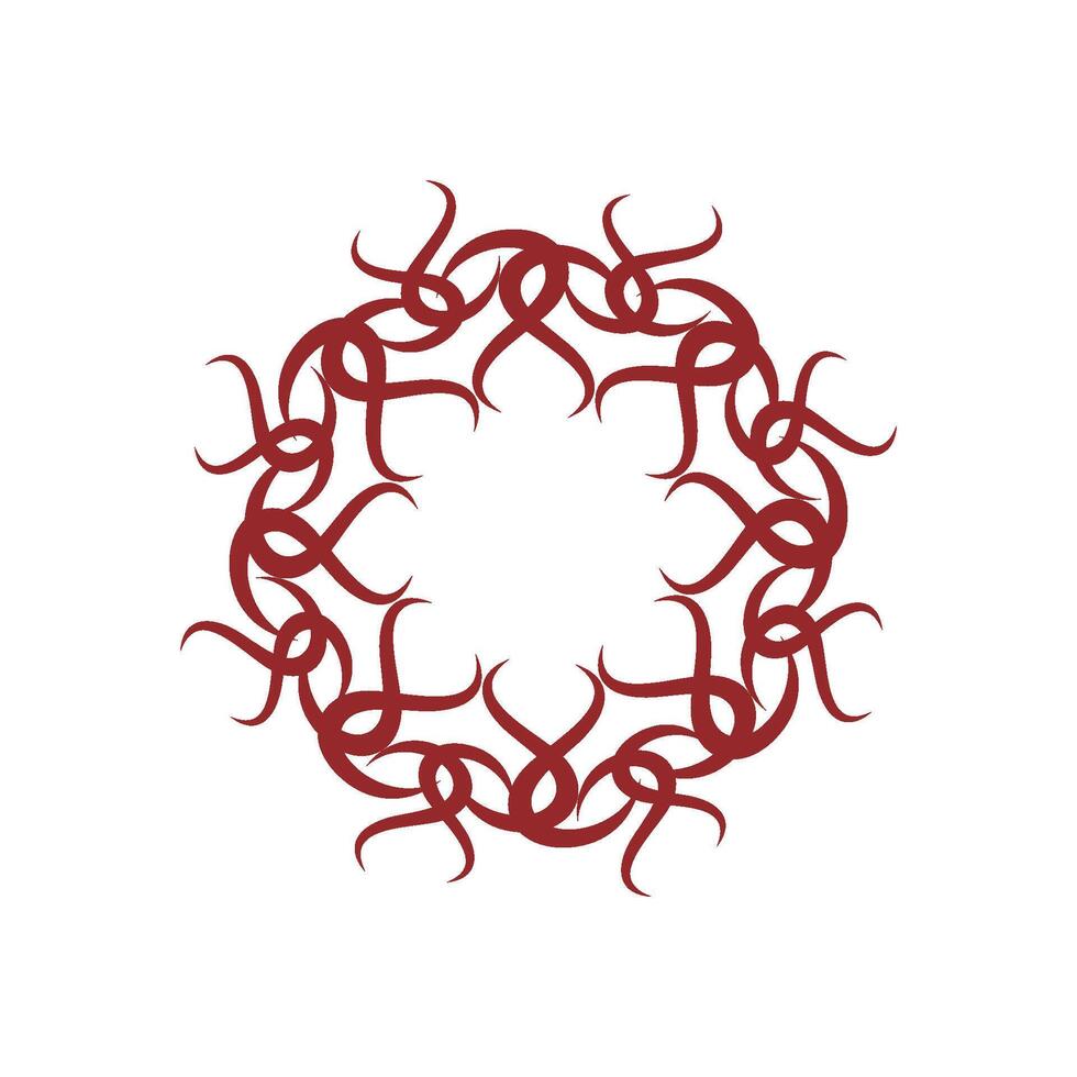 Abstract Swirl Red Ornamental Flower Logo Template Illustration Design. EPS 10. vector