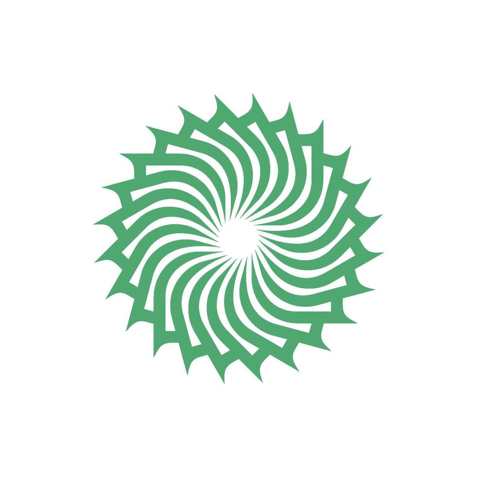 Decorative Green Blossom Flower logo Template Illustration Design. EPS 10. vector