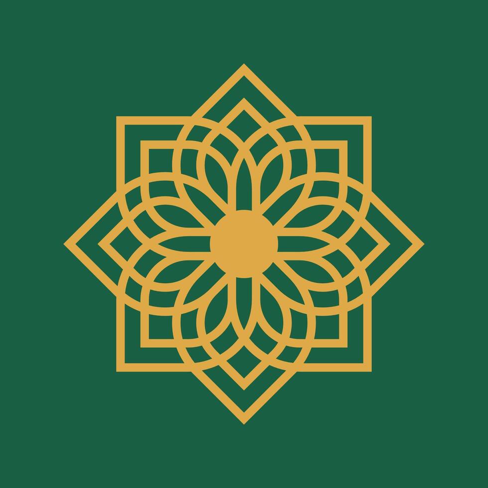Arabic Blossom Flower logo Template Illustration Design. EPS 10. vector