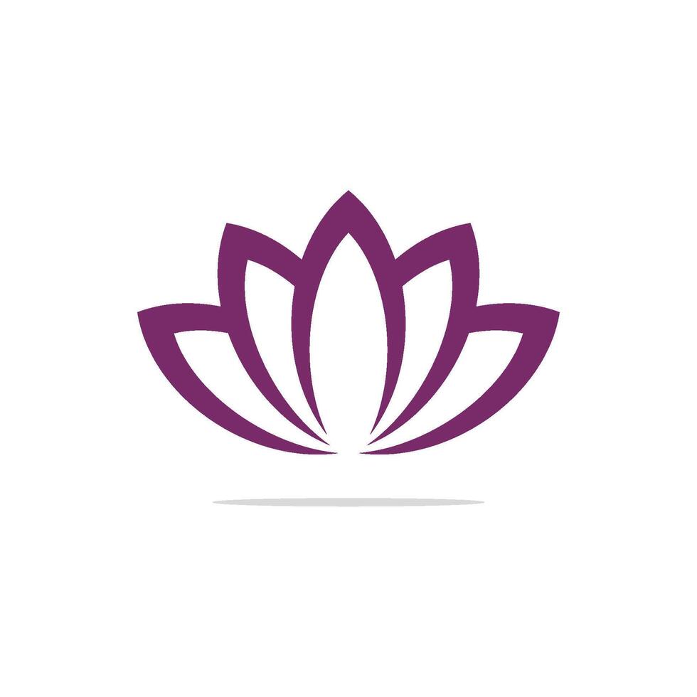 Purple Decorative Blossom Lily Lotus Flower Logo Template Illustration Design. EPS 10. vector