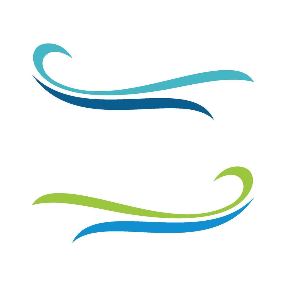 Set Element Ornamental Wave Line Logo Template Illustration Design. EPS 10. vector