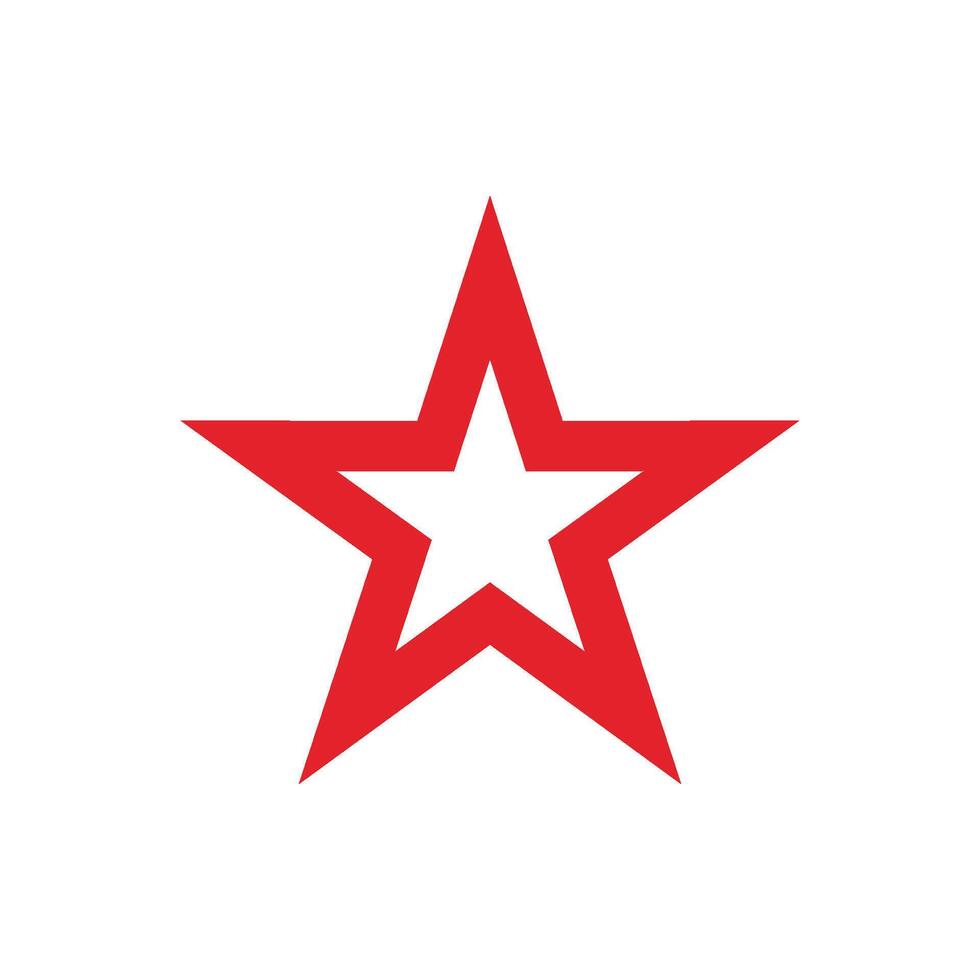 Red Simple Pentagram Star Logo Template Illustration Design. EPS 10. vector