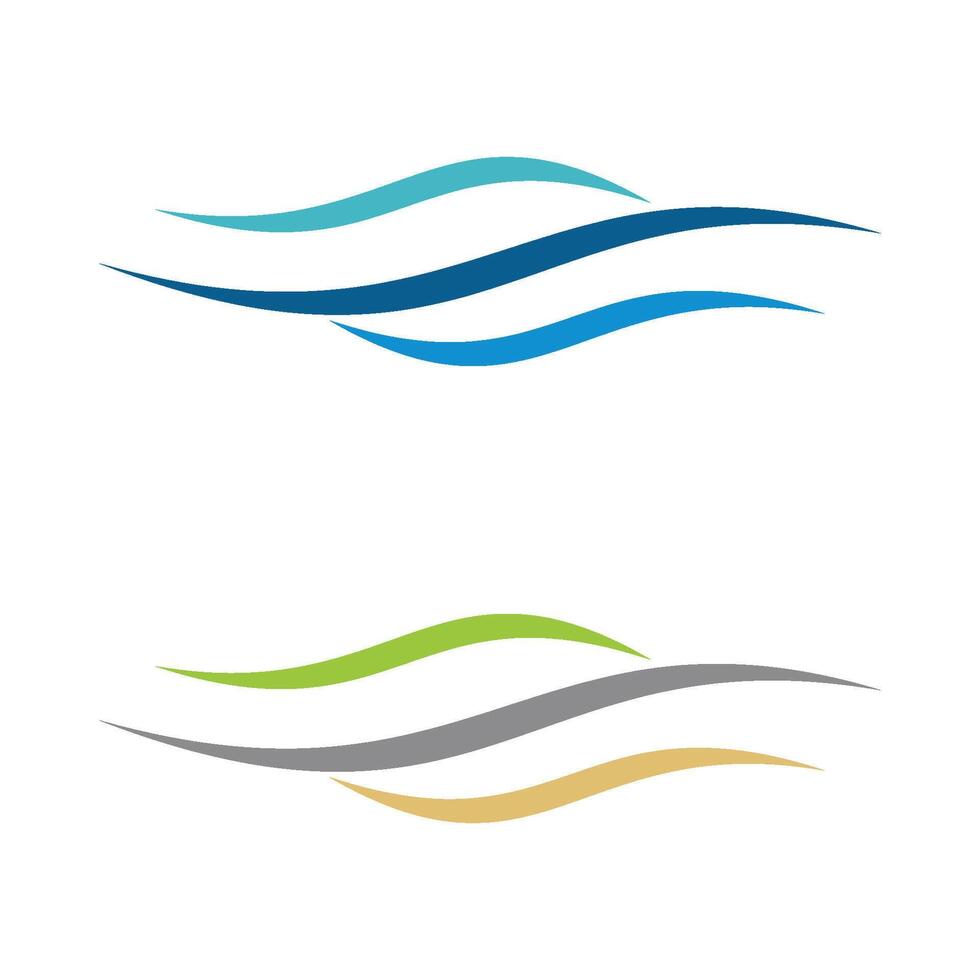 Abstract Ornamental Wave Line Logo Template Illustration Design. EPS 10. vector
