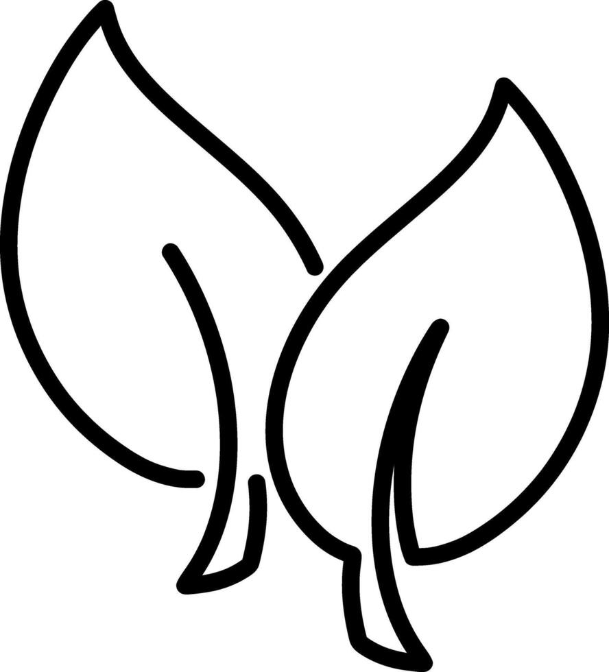 Sketch doodle leaf icon isolated Outline black clipart vector