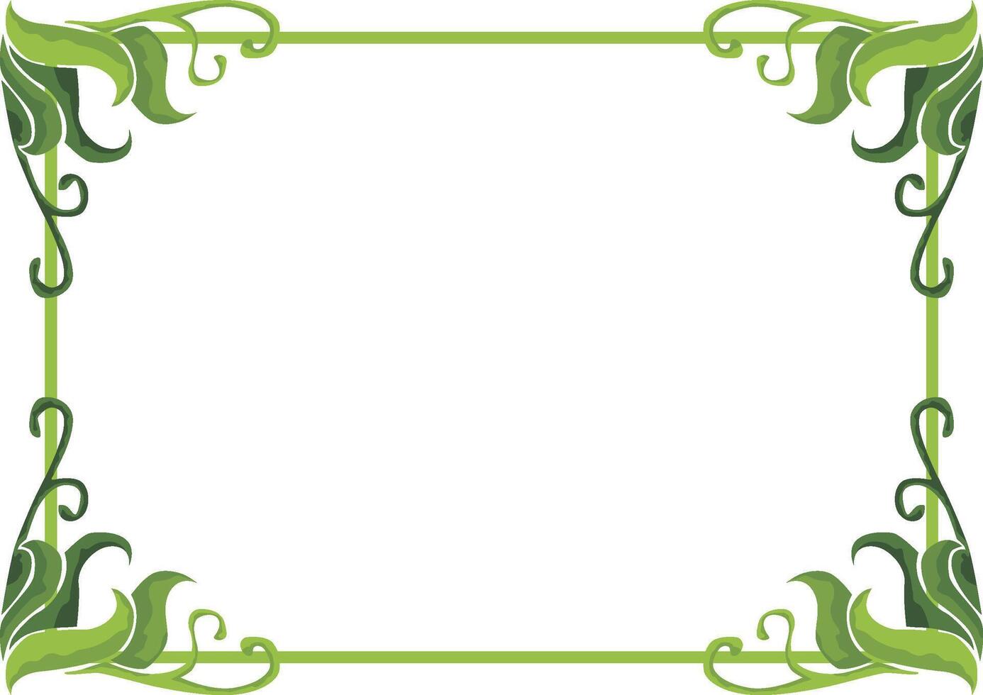 Botanical Swirl Ornament Designs for Green Spaces vector