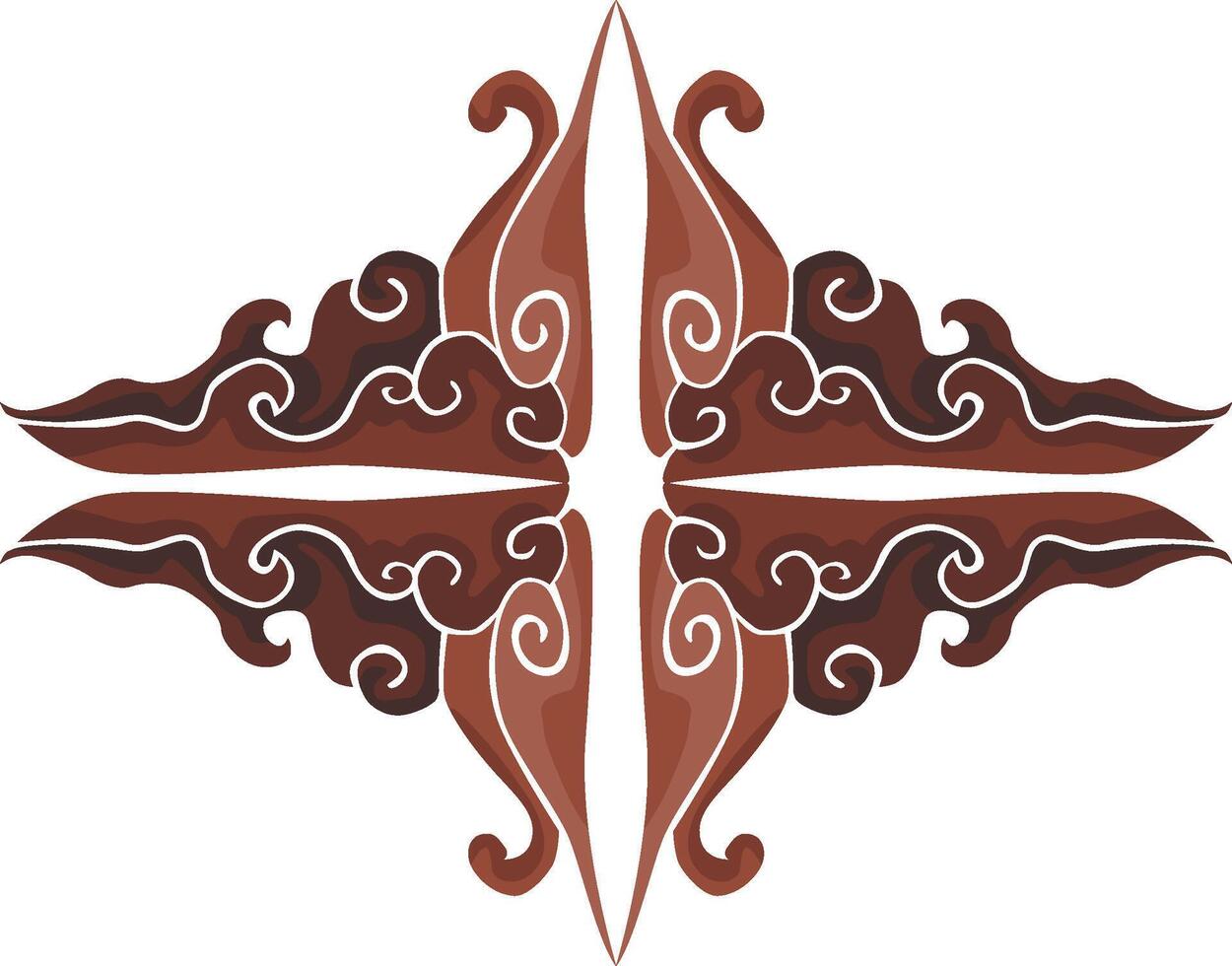 Artistic Floral Ornaments for Brown Hues vector