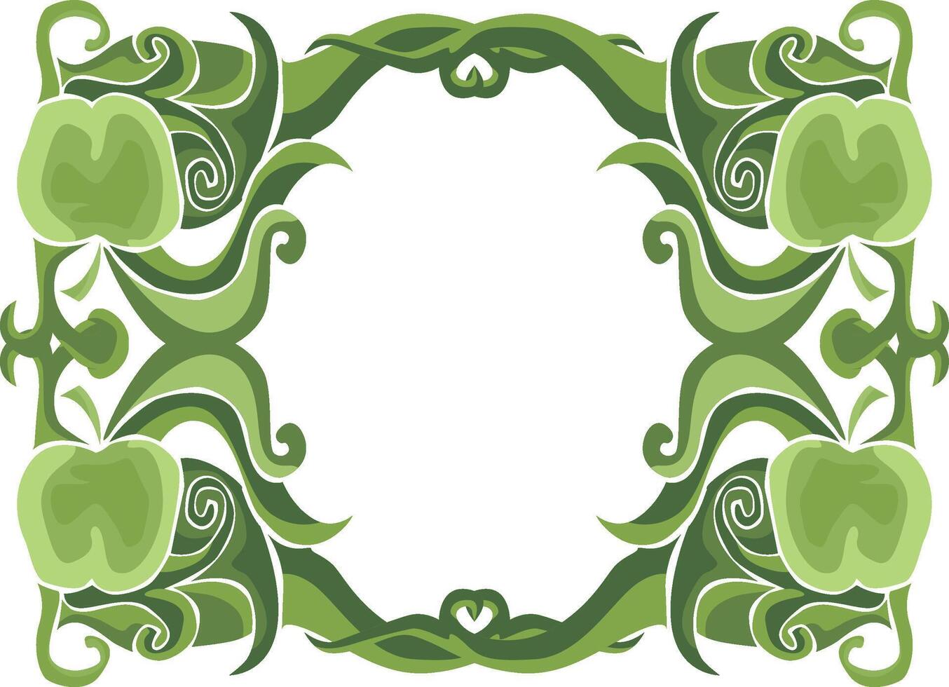 Whimsical Swirl Flora Elements for Natural Decorations vector