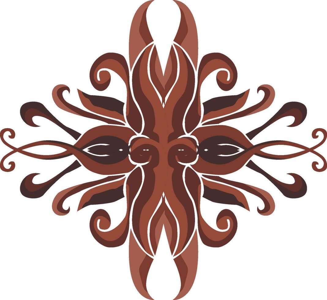 Brown Swirl Floral Patterns for Elegant Styling vector