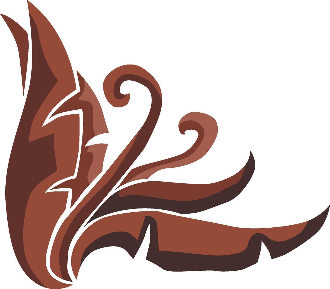 Earthy Floral Embellishments for Brown Decor vector