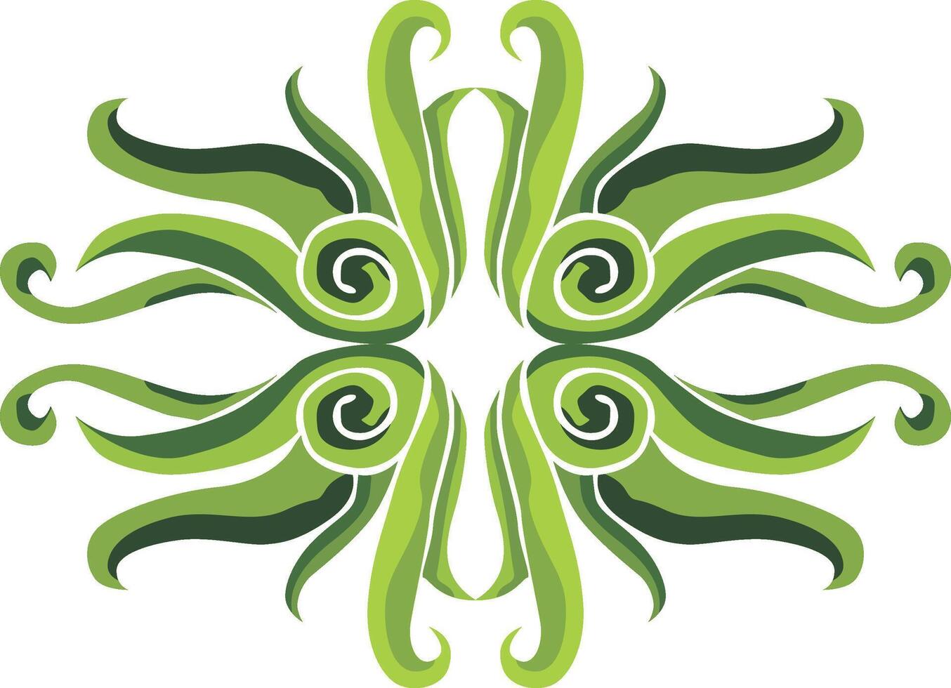 Ornamental Swirl Flora Designs for Green Spaces vector