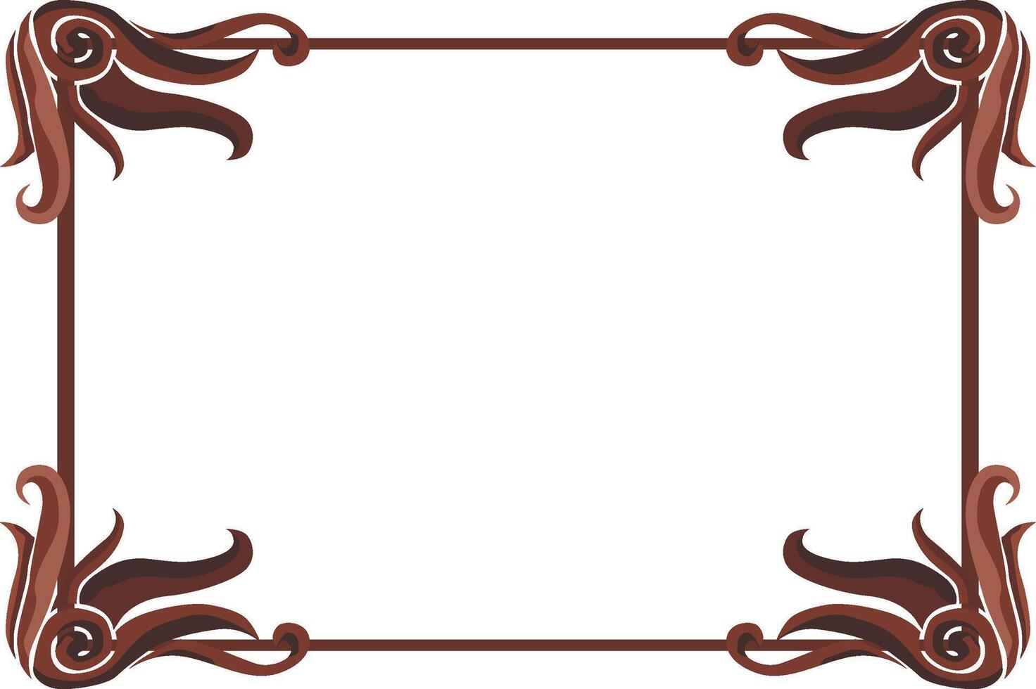 Botanical Ornamentation for Brown Decor Styles vector