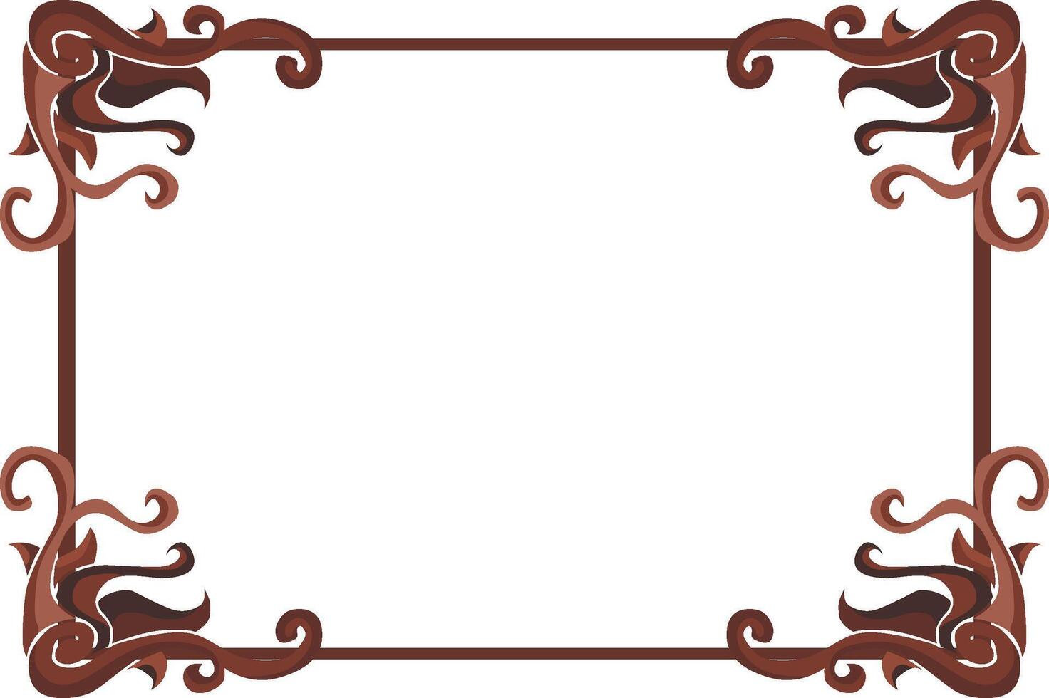 Brown-Themed Decorations with Elegant Floral Accents vector