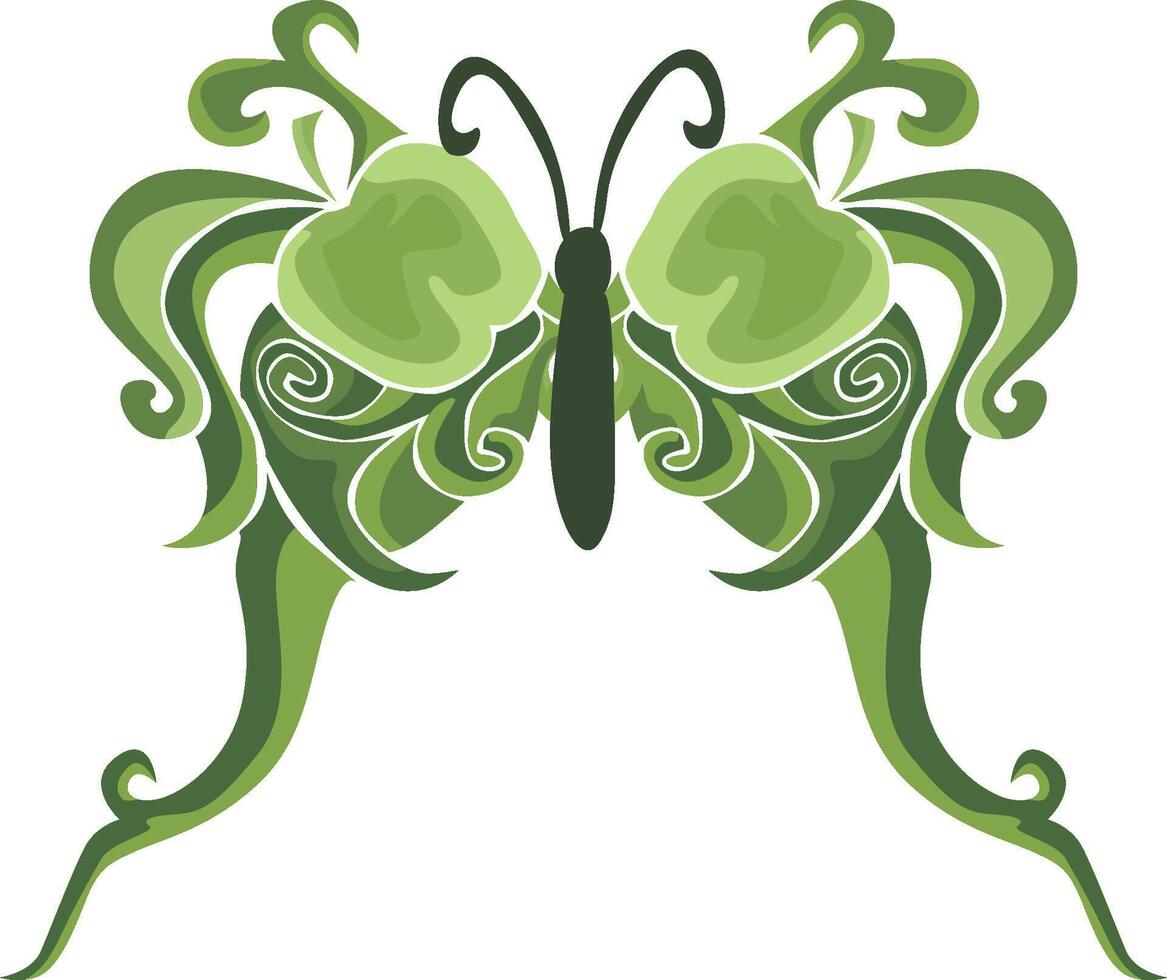 Exquisite Butterfly Ornament vector