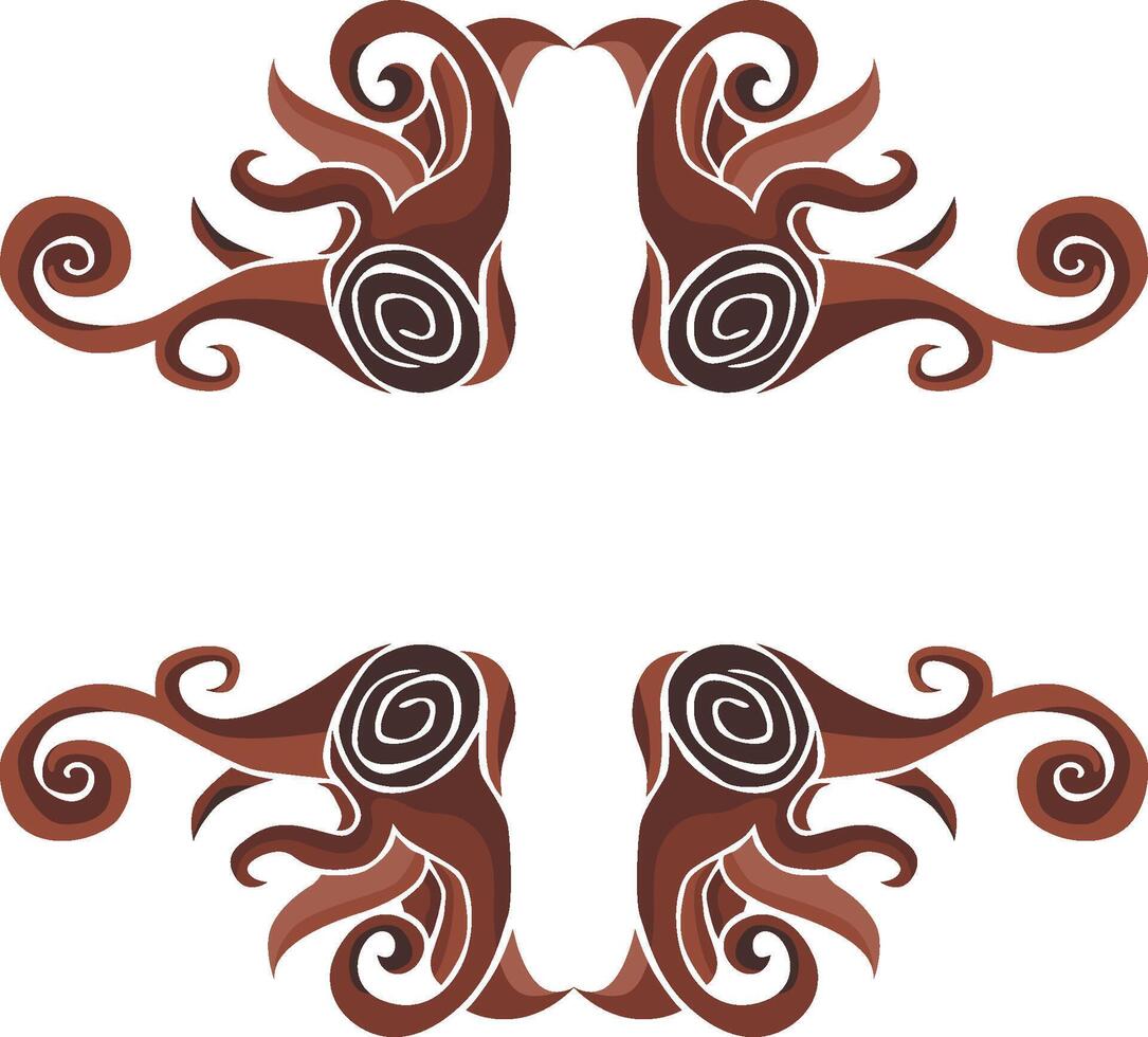 Intricate Swirl Florals for Rustic Decorations vector