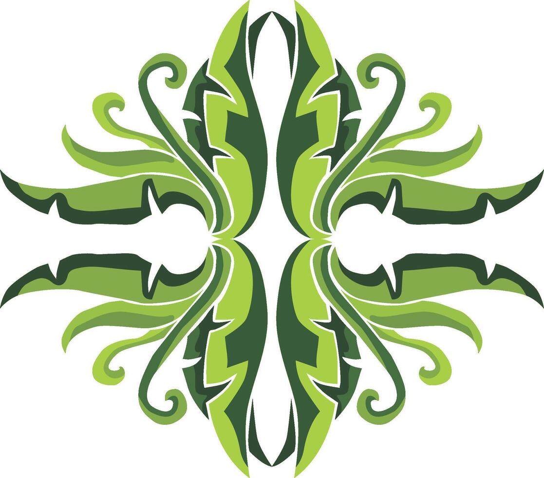 Elegant Floral Swirls for Sophisticated Green Decor vector