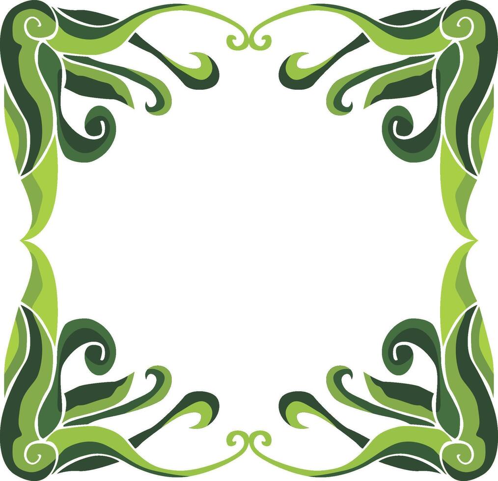 Stylish Swirl Flora Ornaments for Eco-Chic Interiors vector