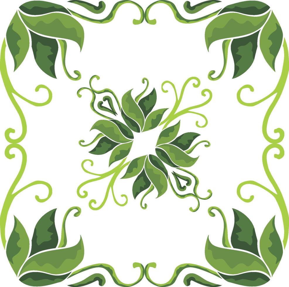 Leafy Floral Accents for Elegant Border Frames vector