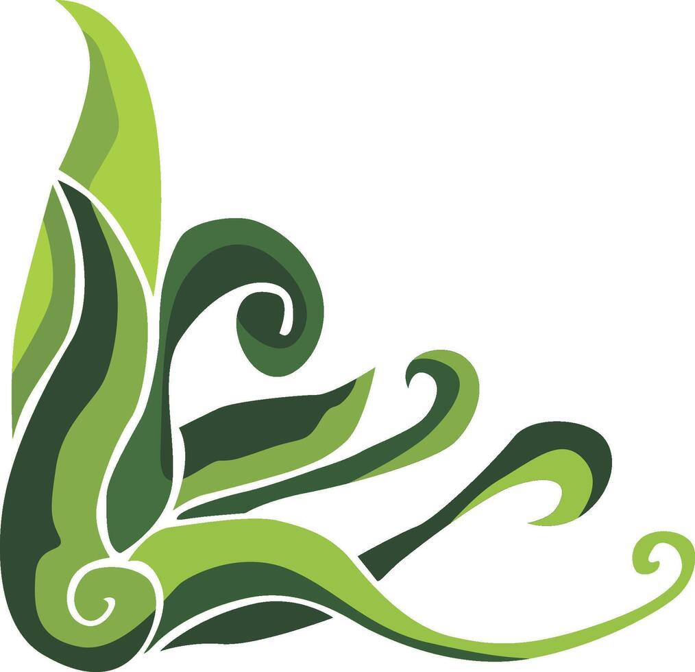 Classic Floral Ornaments for Green Border Aesthetics vector