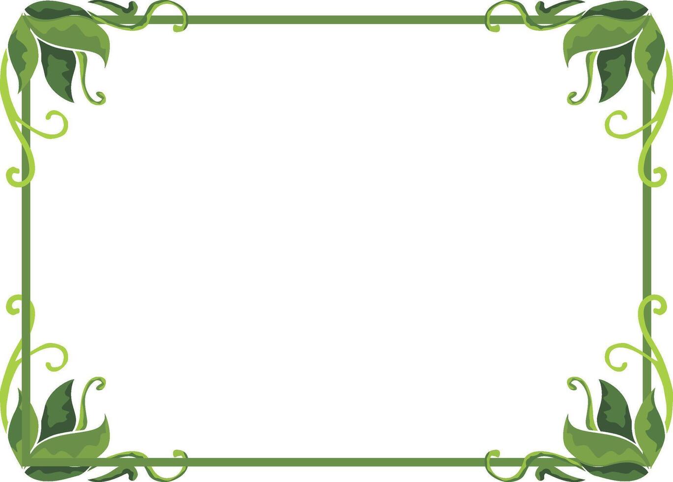 Flourishing Swirl Floral Ornaments for Stylish Green Themes vector