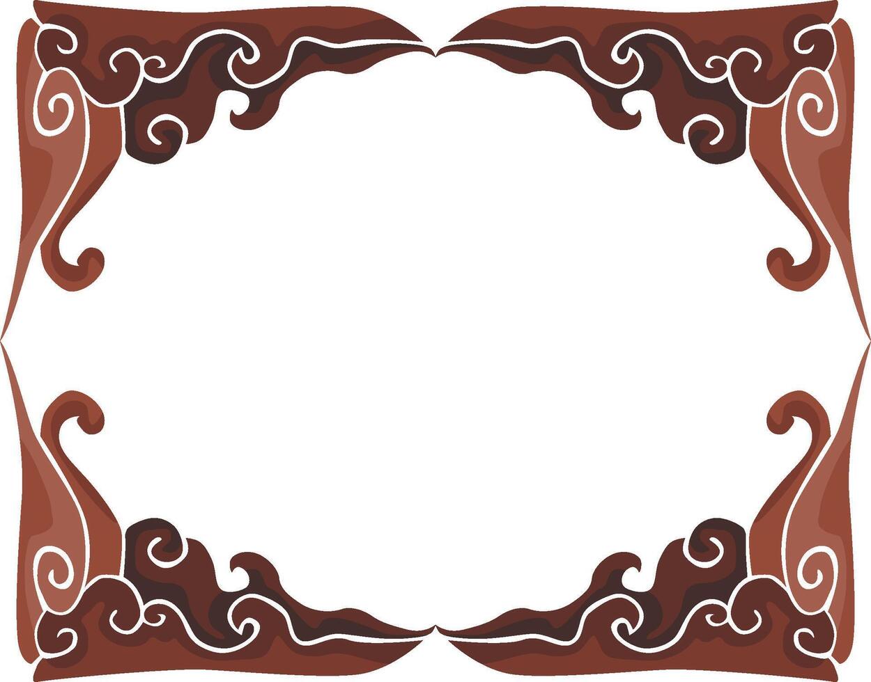 Rustic Charm Floral Ornaments for Brown Spaces vector