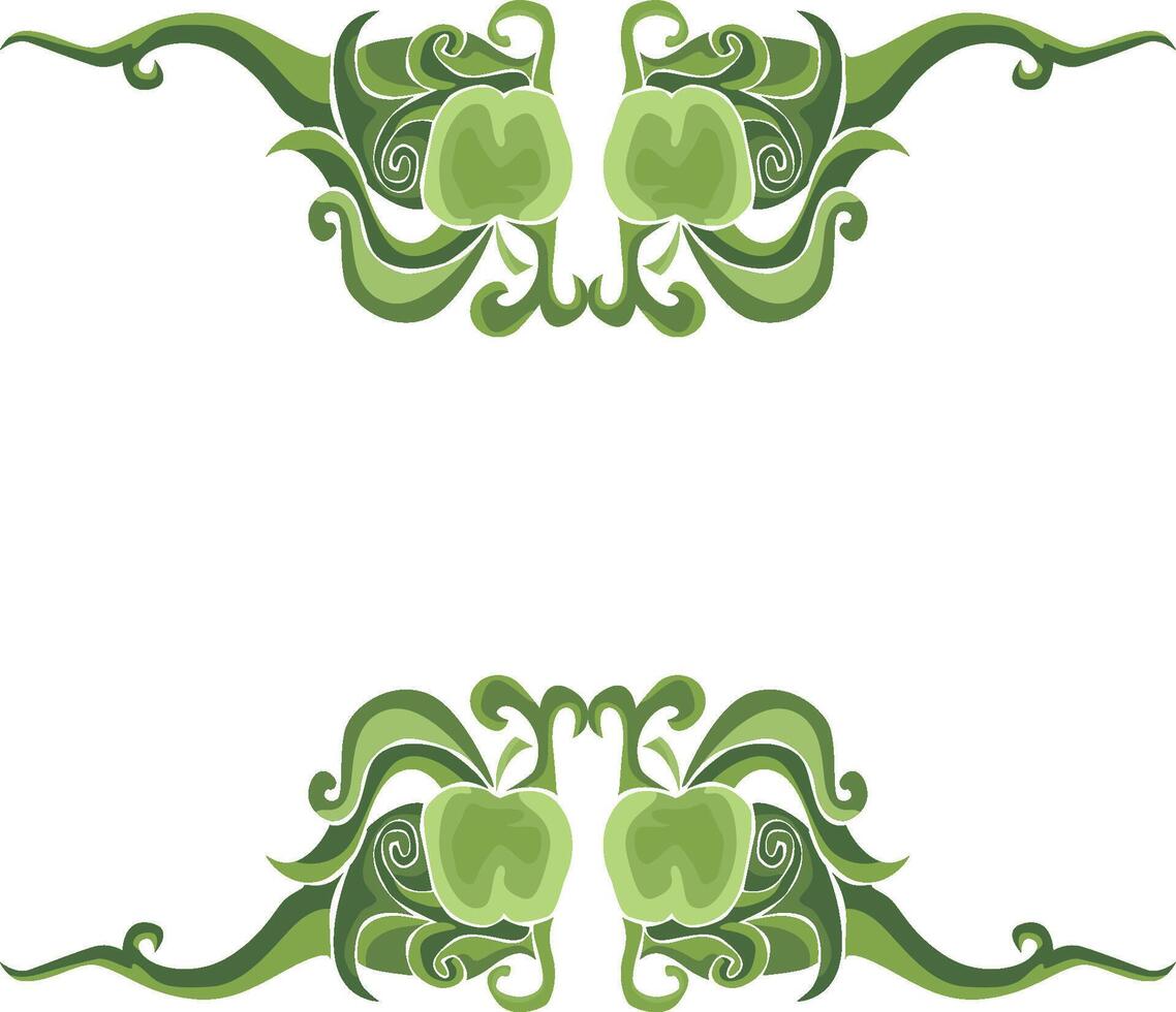Stylish Swirl Floral Patterns for Green Interiors vector