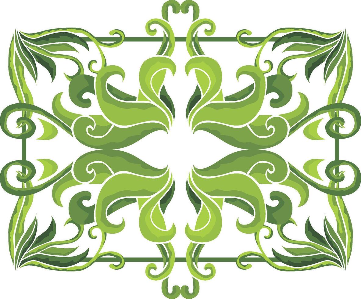 Sophisticated Botanical Motifs for Border Decoration vector