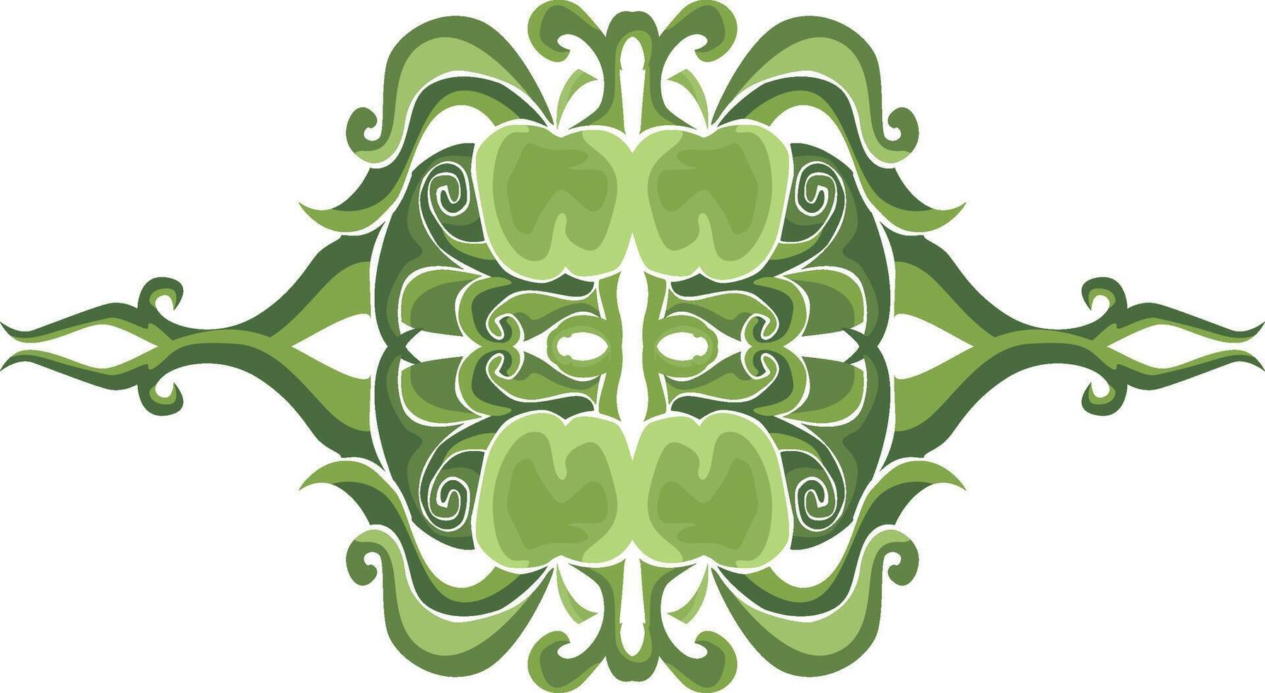 Artistic Floral Swirls for Elegant Green Decor vector