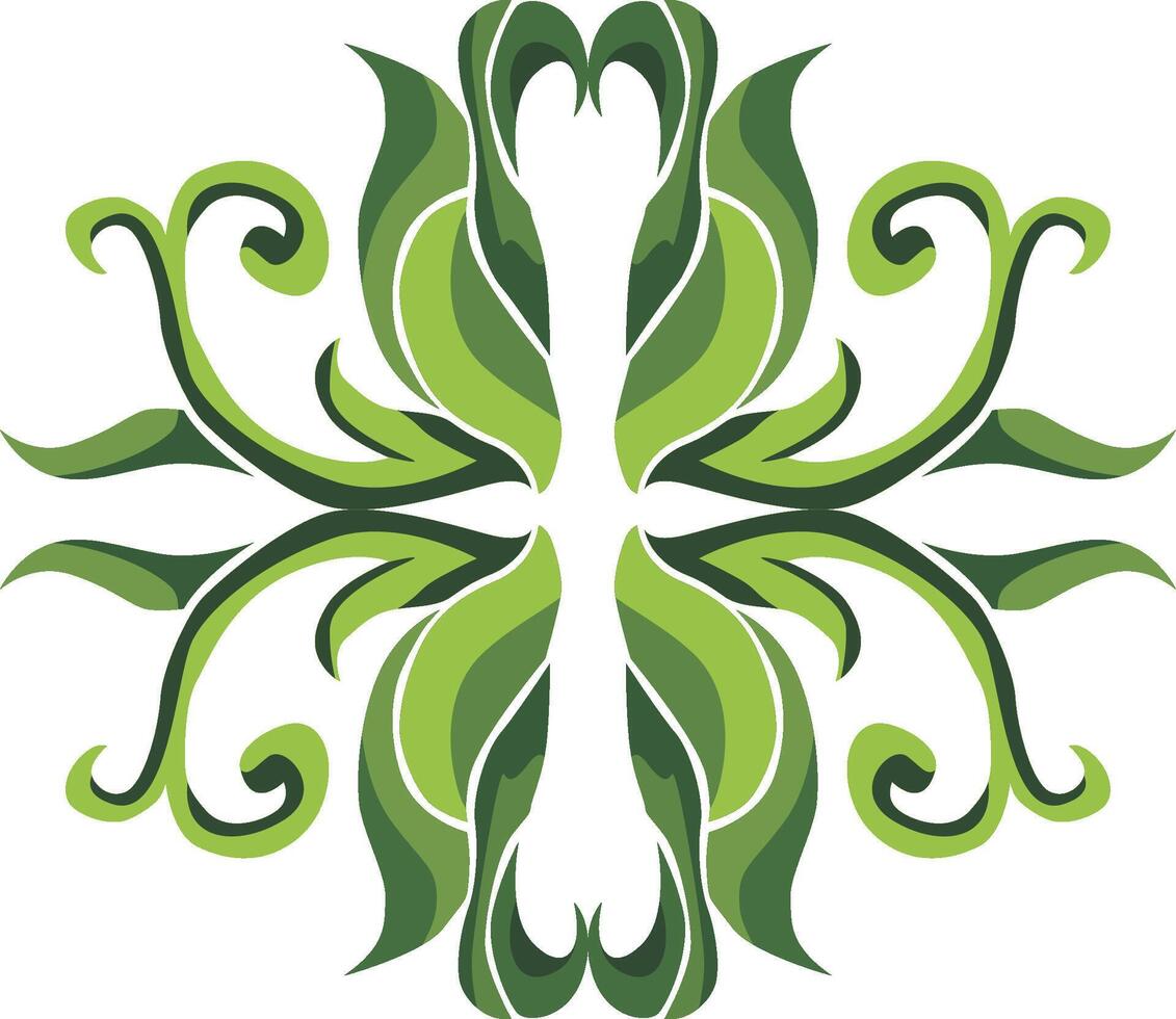 Graceful Swirl Floral Designs for Sustainable Decorations vector