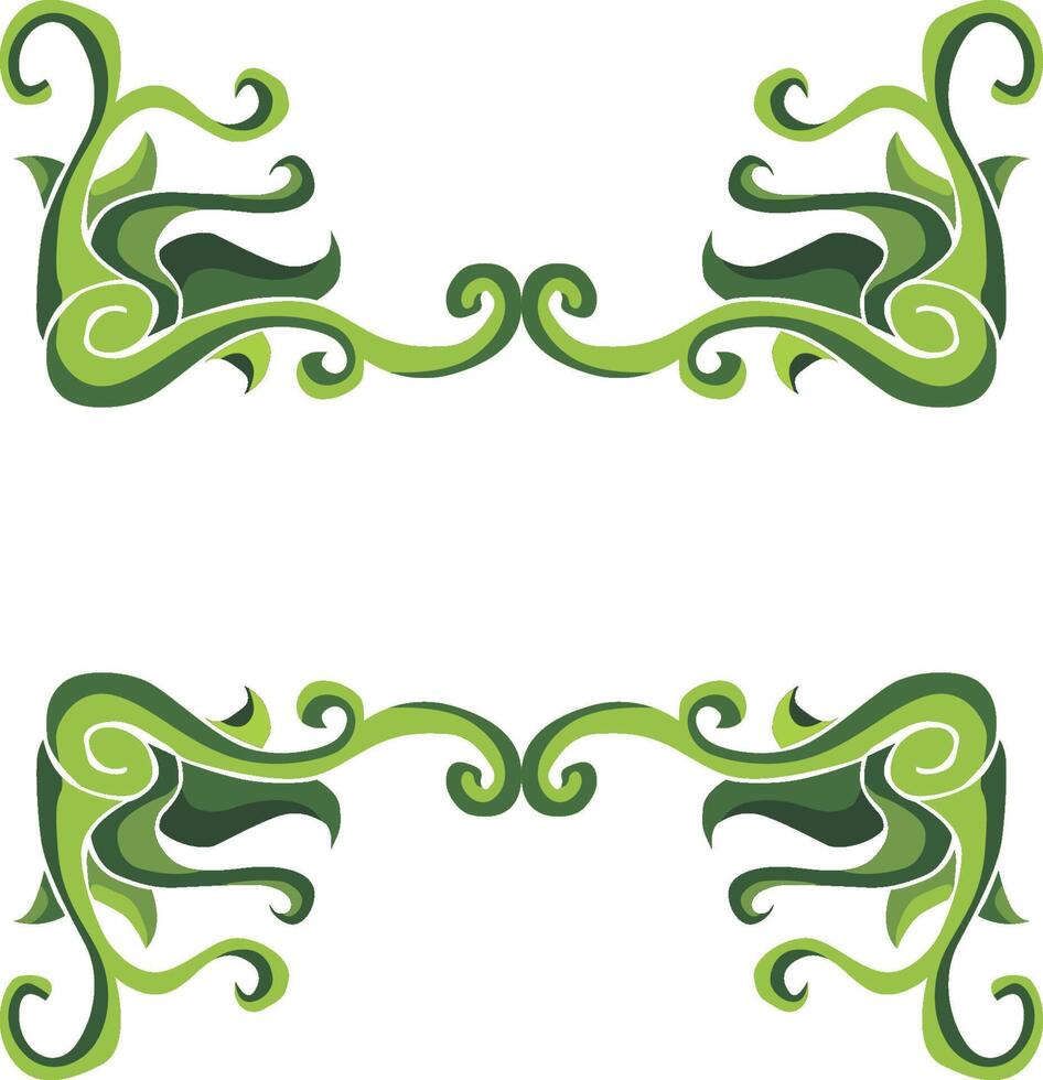 Nature-Inspired Swirl Flora Ornaments for Any Setting vector