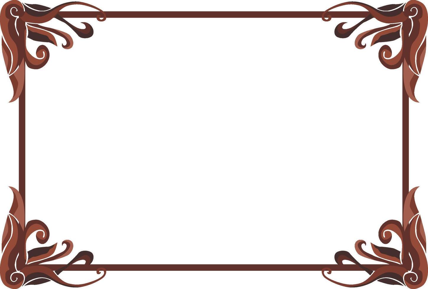 Elegant Swirling Floral Ornaments for Brown-Themed Decor vector