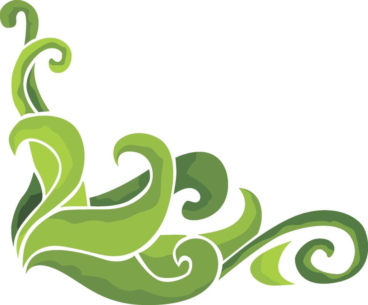 Artistic Green Flora Ornaments for Home and Events vector
