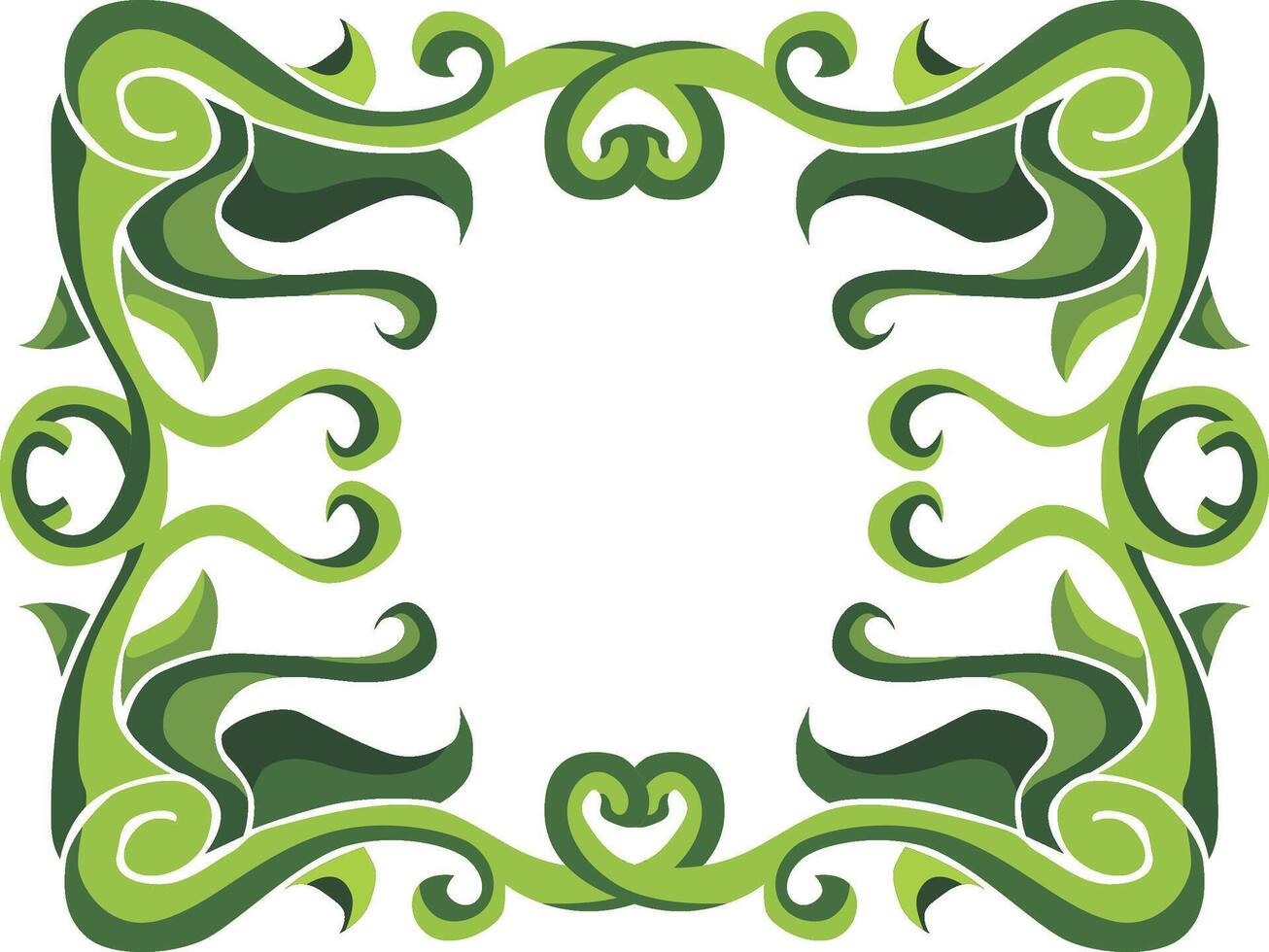 Botanical Swirl Flora Ornaments for Green Inspirations vector