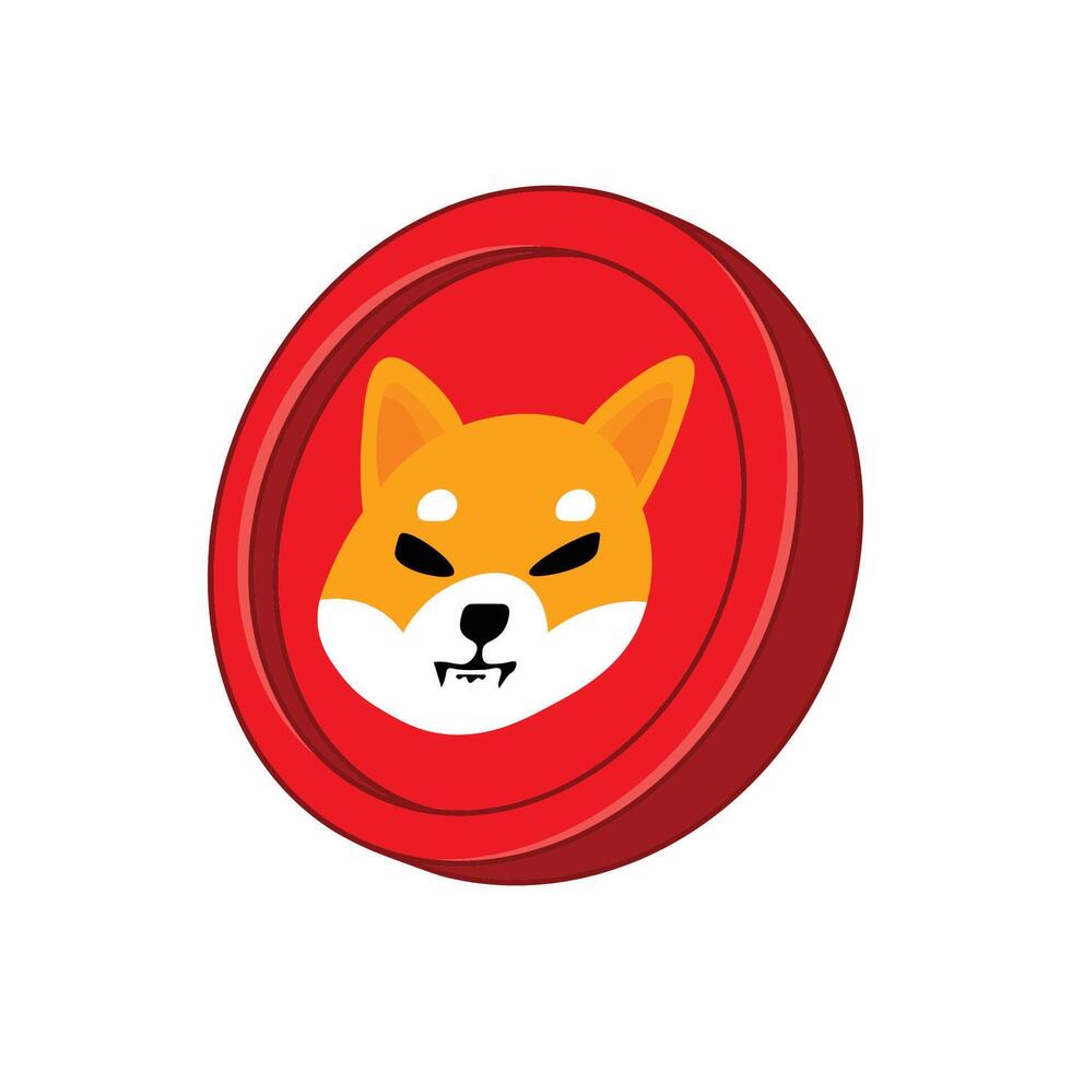 Shiba Inu SHIB Cryptocurrency Coin vector