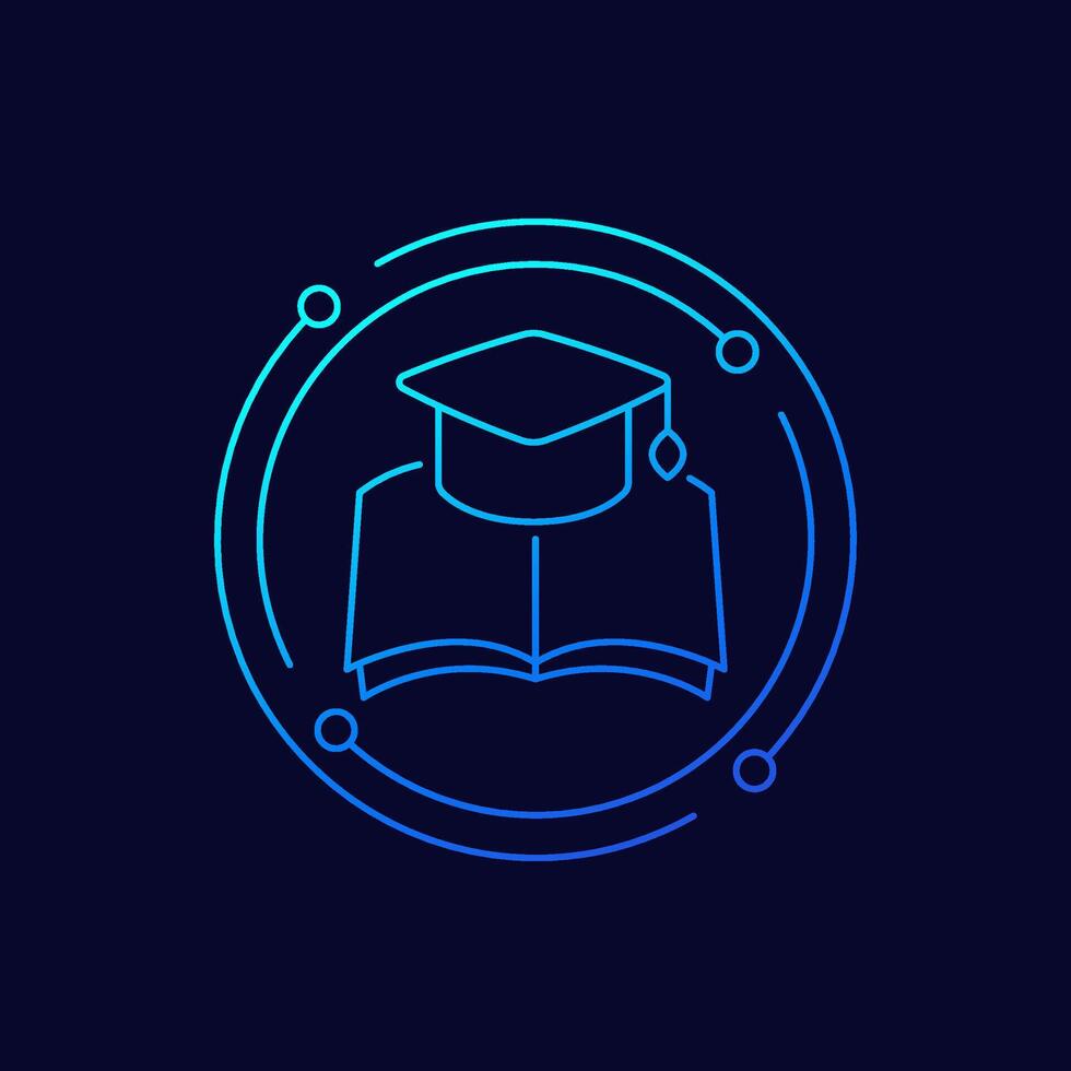 Knowledge Management icon in linear design vector