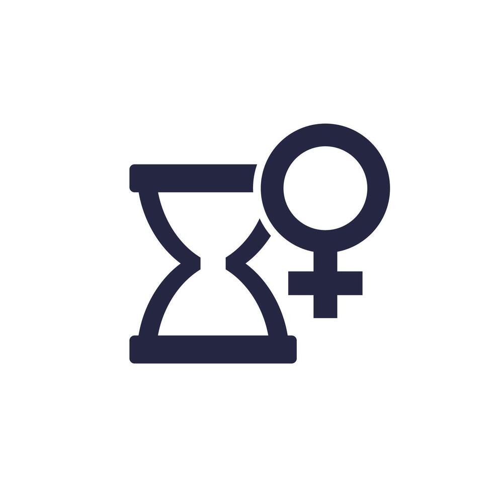 menopause icon, pictogram on white vector
