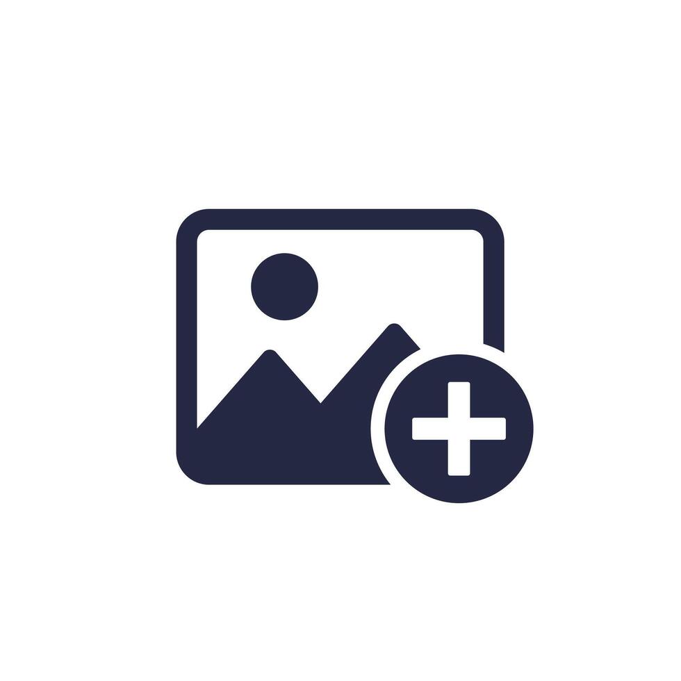 add image or photo icon vector