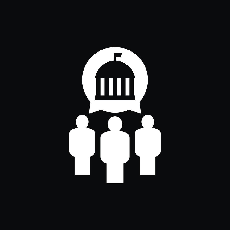 government workers and public service icon vector