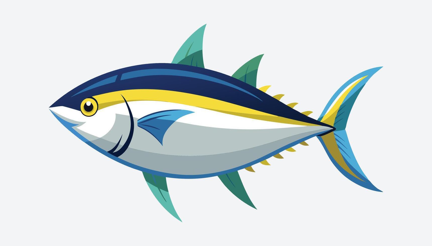Majestic Tuna Silhouette Art Design vector