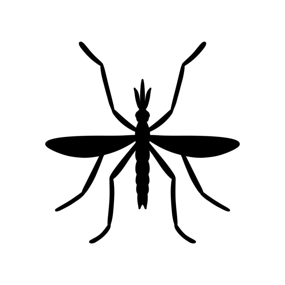mosquito silhouette a realistic mosquito. vector