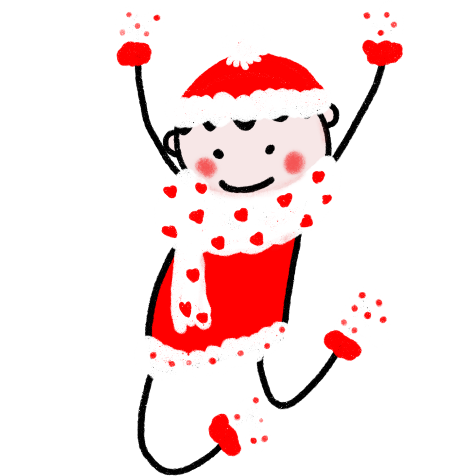Happy kid cartoon doodle collection png