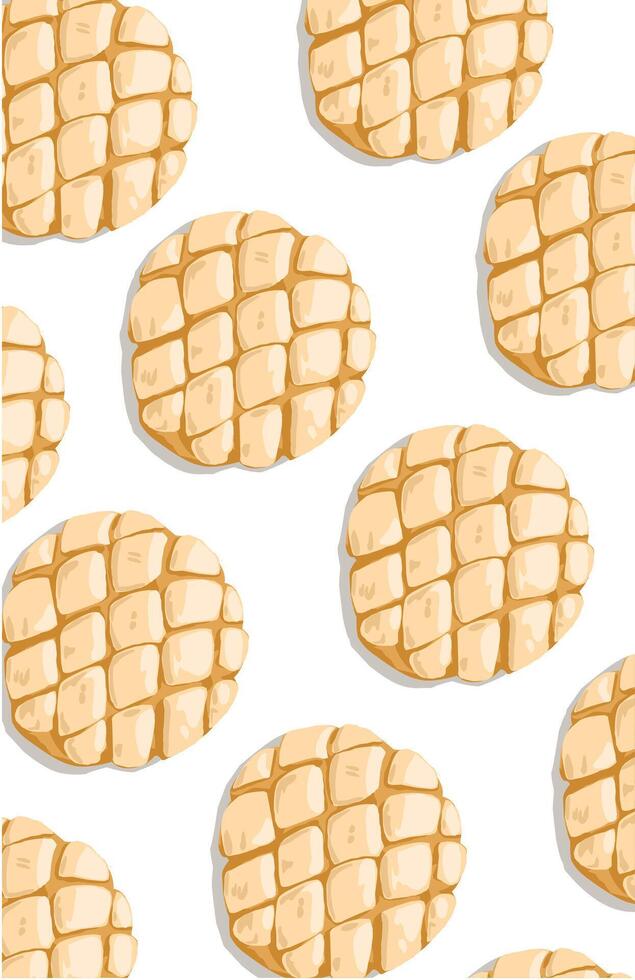 Delicious Net shape cookies isolated on white background vector
