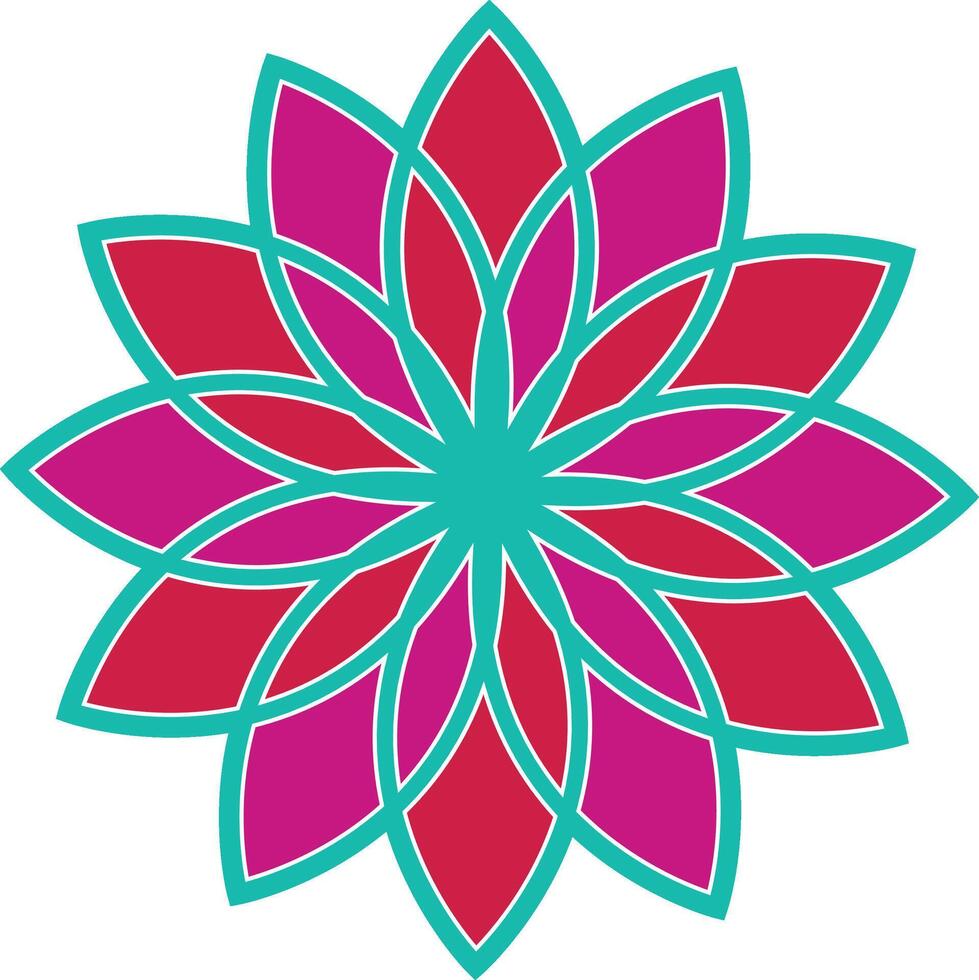 Circular flower Colorful mandala vector