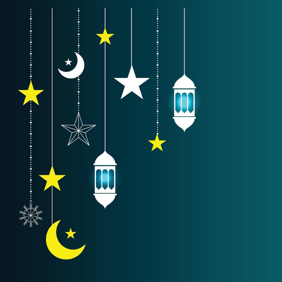 Ramadan Kareem Arabian Lantern Background vector