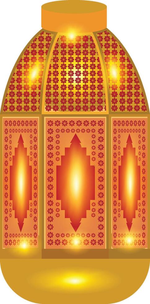 Minimalist Glowing Ramadan Lantern vector