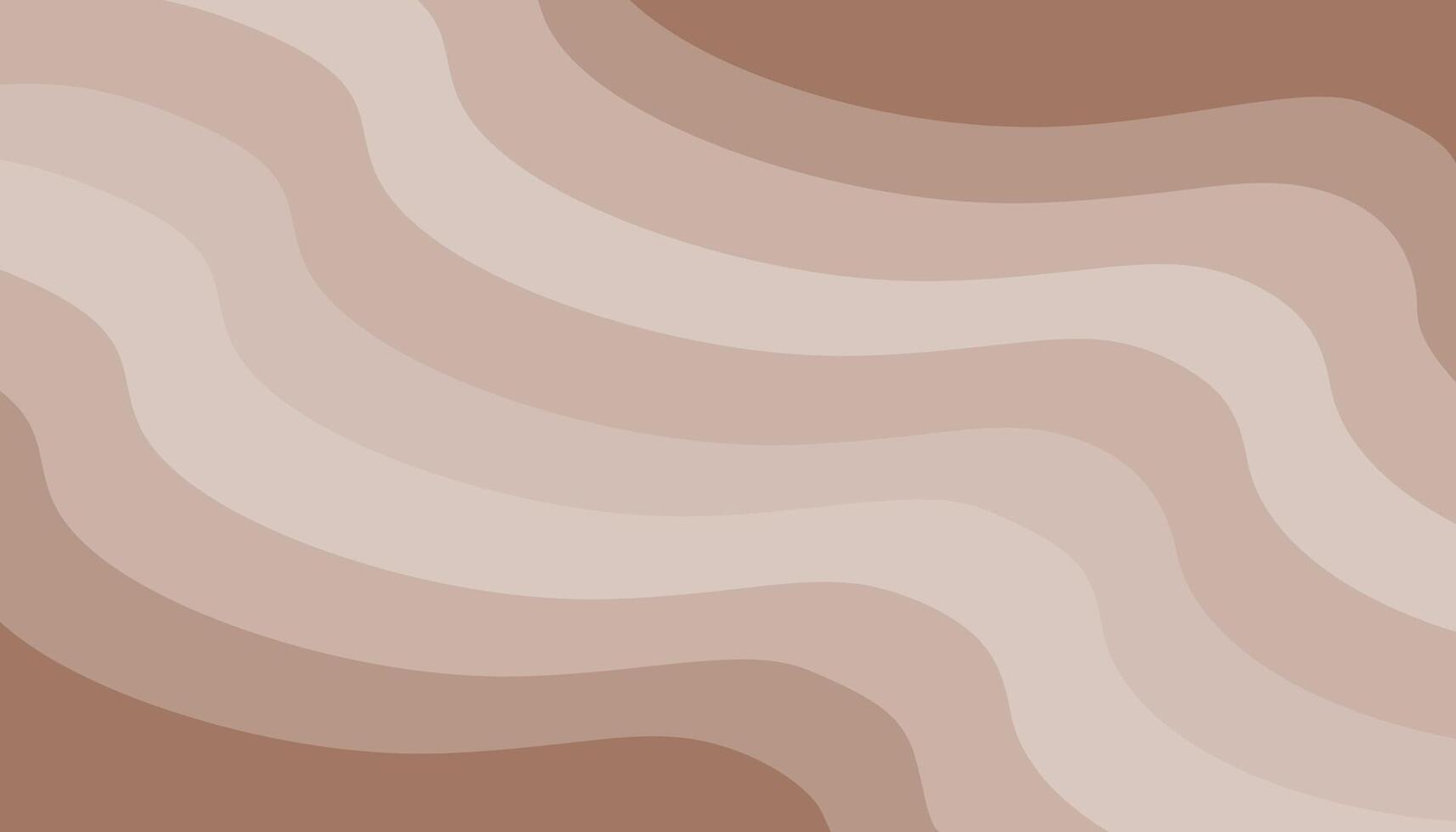 Background of wavy elements, lines in colors of 2025, mocha mousse. Banner, simple abstract geometric background, graphics, design for poster, web banner. vector