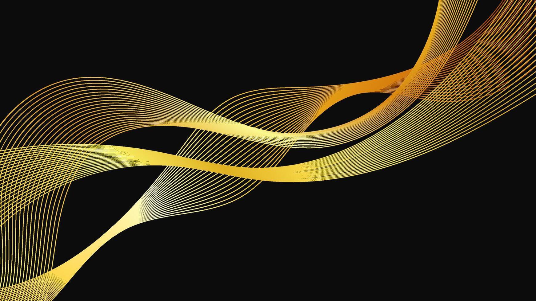 Abstract backdrop with golden waves on background. Modern technology background, wave design. illustration vector